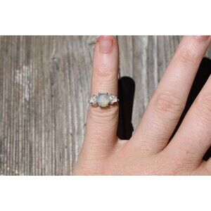 Engagement ring opal ring, unique opal ring, alternative   jewelry for her, birt